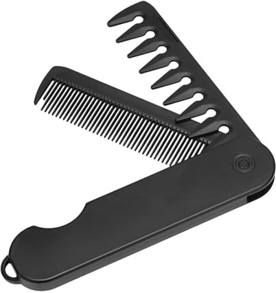 Tragbarer Klappkamm Für Herren Haarkamm Mit Feinzahn- & Breitzahnkamm Faltbarer Haarbürste Taschenkamm Doppelköpfige Reise Haarkamm Taschenbürsten Haare- & Schnurrbartstyling