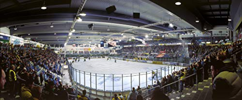 Blue-Letter Eisstadion Straubing – Poster 120 x 50 cm – hochwertiger FineArtPrint