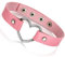 Flongo Choker Leder Halsband Lederhalsband Damen, Leder Halskette Halsband Anhänger Choker Tattoo Kette Pink Silber Herz Einstellbar Verstellbar Gothic Punk Rock Damen