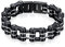OIDEA Herren Armband Fahrradkette Motorradkette: Silber Armkette aus Edelstahl 16MM breit Biker Gliederkette Armreif Armschmuck Punk Rock Handgelenk 22CM Schmuck Geschenk für Männer Jungen