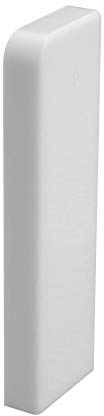 Trevendo® 10 Stück Endstück rechts weiß für Sockelleiste Fußleiste 58 mm und 60 mm Höhe