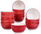 vancasso Müslischalen Steingut, Bella 12 teilig Schalen Set, Füllmenge 750 ml, Müslischüssel, Müsli Schale, Dessertschale, Snackschale, Eisschale, Schüssel, handbemalt