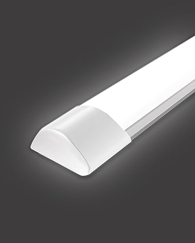 Bellanny LED Deckenleucht Röhre Licht 60cm, 20W 2400LM LED Feuchtraumleuchte Leuchtstoffröhre - 6500K Kaltweiß 130° Abstrahlwinkel Tube Lichtleiste für Wohnzimmer Küche Garage Werkstatt Büro