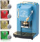 Macchina caffè a Cialde ese Filtro Carta 44mm Faber Pro Deluxe Azzurra con Rifiniture in Ottone con 50 cialde Omaggio Emporio del caffè