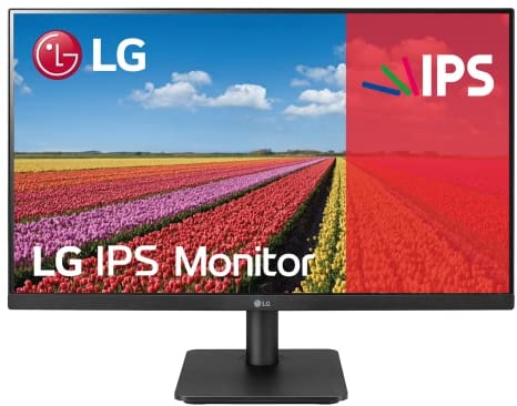 LG Electronics 24MP400-B 60,4 cm (24 Zoll) Full HD Monitor (IPS-Panel, FreeSync, Reader Mode), schwarz, mattschwarz