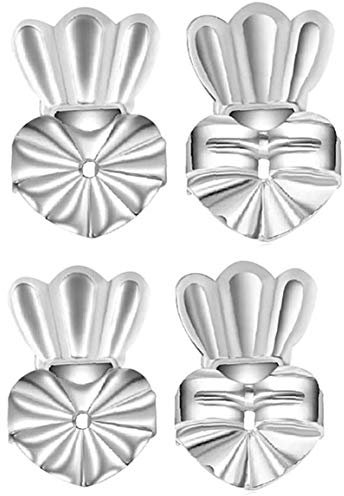 Wahaco Earring Lifters Rücken Crown Style Sterling Silber Hypoallergene verstellbare sichere Aufzüge Ohrring Schmuck (2 Paar)