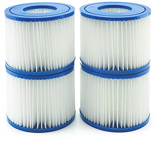 Denkmsd Filterkartuschen VI für Bestway Pool Filter, Filter Cartridge VI für Miami, Vegas, Monaco, Ersatzfilter für Bestway Spa 58323 (4 STK)