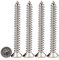 Drenky 100 Stück M5 x 30 Torx Schrauben 304 Edelstahl-Blechschrauben, Flachkopf Schrauben, DIY-Holzbearbeitung Schrauben Schrauben aus Edelstahl 304 Voller Thread Holzbearbeitungsbefestigung