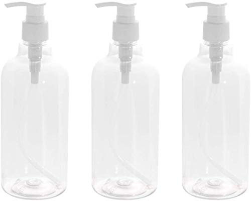 GCX 3pcs 500 ML de Bouteilles de Pompe Vide Rechargeables Distributeur d'huile Essentielle Distributeur d'huile de Maquillage Liquide pour Le shampooing d'émulsion en Mousse Arrosoir