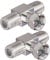 TUOLNK F Splitter 3 Wege Anschluss F Stecker auf Dual F Buchse, Dreifach T Anschluss T förmiger Adapter für TV Video Videorecorder Antenne F Anschluss Kombinierer