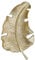 Artesà Gold Palm Leaf Plate, Cast Aluminium Serving Platter with Gold-Coloured Finish, 33 x 18.5cm