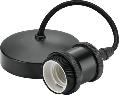 Knightsbridge 6 E27 Vintage Pendant Set - Anthracite (8271AT), 150mm