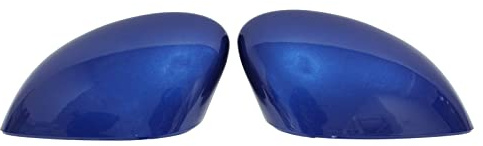 HouYeen 1633093 Cache de rétroviseur latéral gauche et droit pour Ford Fiesta MK6 CB CC 08-17 Bleu