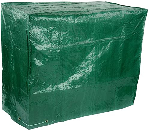 Ram® Green Large BBQ Cover Large Wagon Trolley Oil Barrel BBQ Barbecue Green Garden Protection Waterproof Cover 115CM X 65CM X 65CM