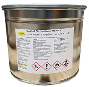 PROFI Rostschutz Primer 3in1 Grundierung 5 kg matt in Grau RAL 7030 (Steingrau)