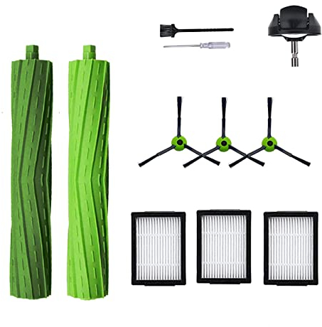 Accessori di ricambio per aspirapolvere iRobot Roomba i7 j7 i6 i8 i3 i4 i1 e5 e6 I serie E include 1 spazzola a setola, ruota anteriore e 3 filtri e spazzola laterale