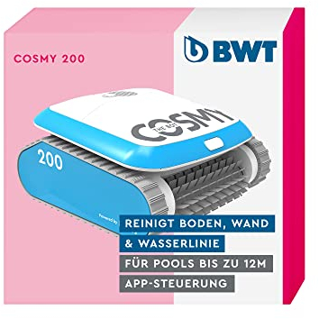 BWT Robot de Piscine BWT Cosmy 200 | Particulièrement léger et Compact | pour Les piscines d'une Longueur allant jusqu'à 10 m | Nettoyage fiable du Fond | avec Commande par Application