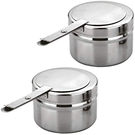 Gatuida Chafing Fuel Holder 2pcs Fuel Holders for Stainless Steel Fuel Holder Burners for Fuel Holder Stainless Steel Burner Tin Chafing Fuel Fondue Leaf