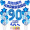 deko 90. geburtstag Mann deko blau ballon 90. geburtstag deko Mann Tortendeko 90 Geburtstag dekoration Mann geburtstagsdeko 90 jahre Mann Junge kuchen deko 90 geburtstags luftballon 90 deko Männer