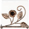 OwlGift Bronze Serviettenhalter - Rose Design Metall Serviettenaufbewahrung für Tische Moderne Serviette Organizer - Tissue Dispenser Perfekt für Outdoor Events - Dekorative Klar Cocktail Serviette