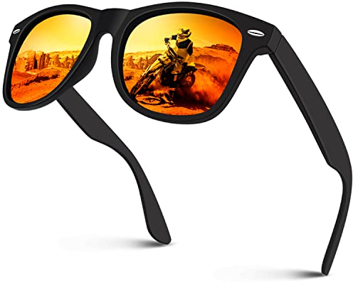 Sunier 2025 Hoher Schutz Sonnenbrille Herren Damen Polarisiert Retro Vintage 100% UV-Schutz Klassisch Golf Fahren Fahrende Angeln Reisen Cat 3 CE