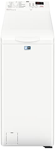 AEG LTN6K6210B, Lavadora de Carga Superior 6 Kg, 1200 rpm, Libre Instalación, 14 Programas, Programa Rápido, Inicio Diferido, Soft Opening, LED, Blanca, Clase D [Clase de eficiencia energética D]