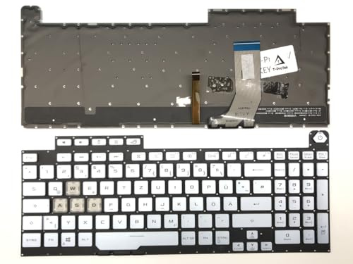 T-ProTek DEUTSCHE - Silber Tastatur Keyboard Beleuchtung kompatibel für Asus ROG Strix G G731GV-EV041T