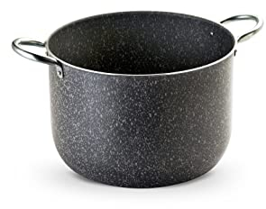 Zanetti - Piedra rara, olla antiadherente de aluminio, asas remachadas, diámetro 28 cm, Made in Italy