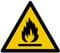 W021 - Gefahr Entzündbare Materialien - Warnschild - Maße wählbar - Norm ISO 7010