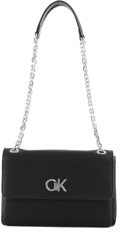 Calvin Klein Damen Re-Lock Andere Handtaschen, Black Jacquard Mono