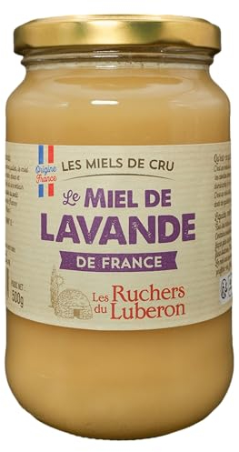 Les Ruchers du Luberon - Miel Lavande de France 500 g - Miel de Cru Francais - Naturel - Non Filtré - Naturellement Crémeux