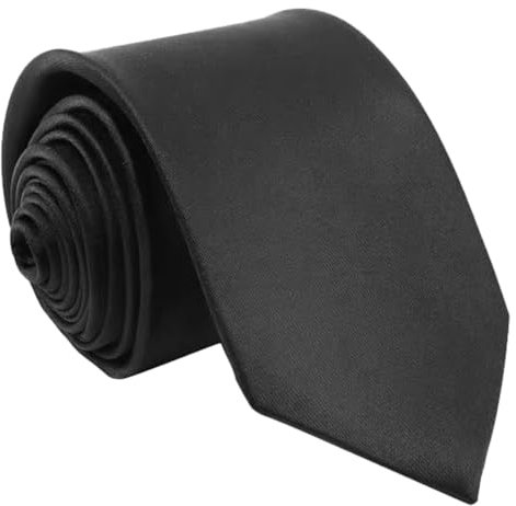 LuLiyLdJ Krawatten für Herren, Krawatte Schwarz, Schwarze Krawatte Herren,Krawatte 8 cm für Herren Klassische Krawatte für Büro oder Festliche Veranstaltungen, 1 Stück
