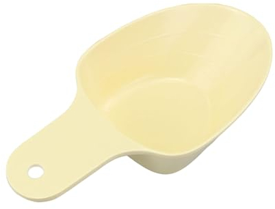 Shienfir Katzenfutterbecher Hundeschaufel Haustier Messlöffel für Hunde Katzen Vögel Genaue Messungen 1 Tasse 1/2 1/4 Platzsparendes Design Vielseitig Gelb