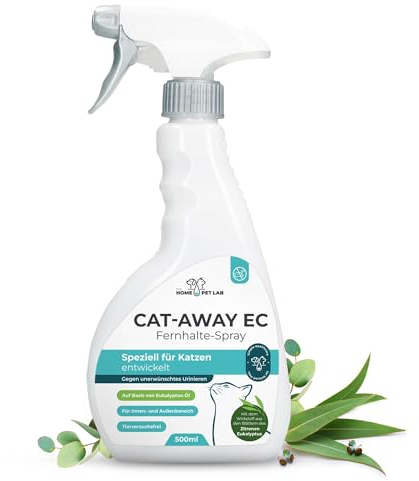 The Home Pet Lab Katzenabwehrspray Cat-Away EC gegen Urinieren & Kratzen - 500 ml - Fernhaltespray Katze für Innen und Außen - Katzen Schreck zur effektiven Katzenabwehr