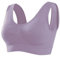 Memoryee Sport BH Damen Große Brüste Starker Halt Push Up Ohne Bügel 1er Pack Set Gepolstert Joggen Yoga Laufen Reiten Bra Crop Top Violett Grau 5XL