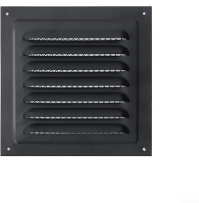 Rejilla de retorno, dimensiones óptimas 15 x 15 cm, material de acero inoxidable fiable (1 pieza negra)