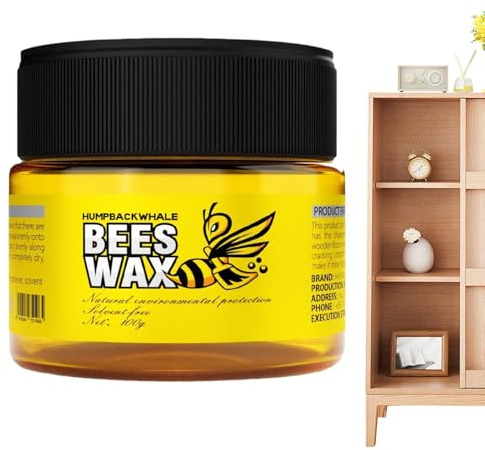 Bienenwachs für Holz, Holzpolitur, Möbelpflege, Holzoberfläche, verschleißfeste Politur, hellt für Zuhause, Holzmöbel und Böden