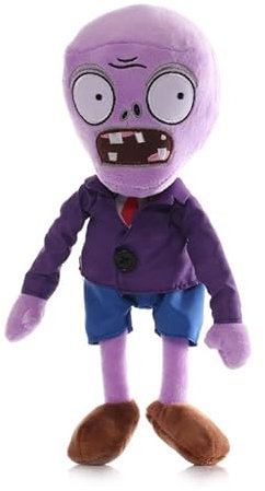 iFii Profession PVZ - Peluche zombie, 30 cm, motivo: piante contro zombi, ufficiale, uomo d'affari, agricoltore, ladro, cavaliere zombie, regalo per fan (zombie viola)