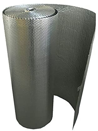 Lnsulation Radiator,Insulation Aluminium Double Al Reflective Insulation Roll Insulation Double Aluminium Bubble Foil Insulation Radiator Insulation Foil Garage Insulation Kit Foil Heat Energy(1x20m)