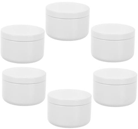 PATKAW Caja de Lata para Guardar Velas 6 Unidades Recipientes con Tapas para Velas