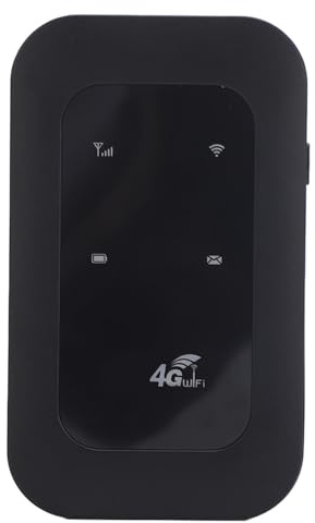 Tragbarer Hochgeschwindigkeits-4G-LTE-WLAN-Router für Asienreisende, Mobiler Hotspot-Router für 10 Benutzer, Schwarz
