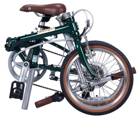 Dahon Boardwalk D7 Klappfahrrad Erwachsene, Klapprad 16 Zoll, 7-Gang-Schaltung Faltrad, Chrom-Molybdän-Stahl Folding Bike, Leichtes und Vielseitiges Citybike für Pendler, Reisen Dunkelgrün