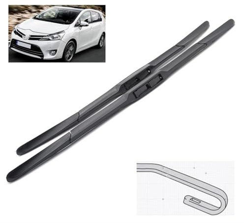 KLSDB Coche Limpiaparabrisas para Toyota Verso 2009–2019, Delantero Limpia Parabrisa Silencioso Hojas Recambio Accesorios