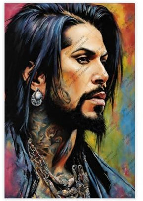 ZYGNBHL Poster American Guitarist Dave_Navarro, geeignet für Zuhause, Raumdekoration, Geschenke, 60 x 90 cm