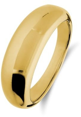 Lucardi - Damen - Ring - 925 Silber - Gelbgold legiert - 17/53 mm - Nickelfrei