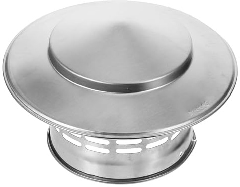 BATHVEVE Stainless Steel Chimney Rain Cap Preventing Rainwater from Entering with Umbrella Shape Sturdy Fireplace Hood Canopy for Chimney and Stove Flue Outside