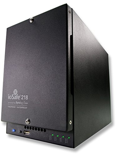 ioSafe 218 Ethernet Mini Tower Negro NAS - Unidad RAID (4 TB, Unidad de disco duro, Unidad de disco duro, SSD, 2000 GB, SATA, 2.5,3.5)