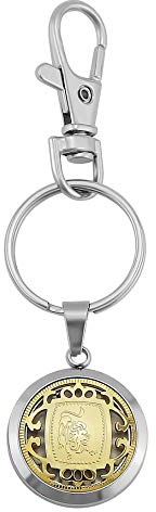 Hanessa Schlüsselanhänger personalisiert Sternzeichen | Schlüsselanhänger mit Gravur Edelstahl Silber Gold | Personalisierte Geschenke für Mama Papa | Schlüssel Anhänger Text Name Datum