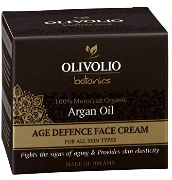 Olivolio botanics Antifalten Gesichtscreme mit 87% natürliche Inhaltsstoffe / 100% Bio Arganöl, Aloe Vera und Q10 für alle Hauttypen ink. reife Haut - ohne Mineralöl und Parabene !