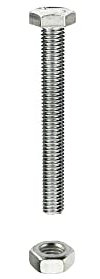 Masidef: Member of the Würth Group DY4081040 4 Bulloni Testa Esagonale Zincati M10x40